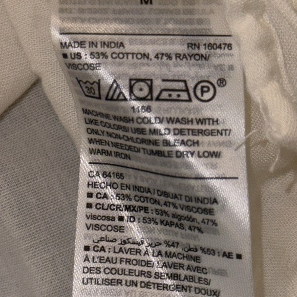 🌹OLD NAVY CREAM LONG SLEEVE BUTTON DOWN SHIRT - Picture 4 of 4